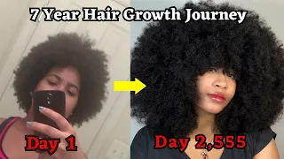 My NATURAL HAIR GROWTH journey || 7 Year Hair Growth