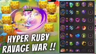 RAVAGE WAR UNLIMITED ITEMS !! QUARTERMASTER RUBY !! MAGIC CHESS MOBILE LEGENDS