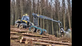 🌲Ponsse Bear & H8 • Ponsse Logging • Harvester in Action • Forestmachine • Forestwork🌲