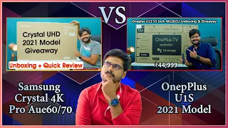 Samsung Crystal 4K Pro 2021 vs OnePlus U1s 2021 TV Comparison In Detail Tough Choices