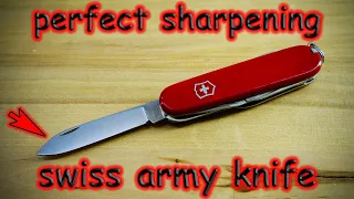 Perfect Swiss Army Knife sharpening without Special Knife Sharpeners