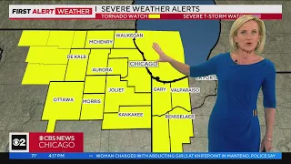 Chicago Weather Alert: Storms moving in, tornado watch through 10 p.m.