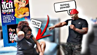 ITCHING POWDER PRANK ON WIFE!! *SHE FREAKED OUT*