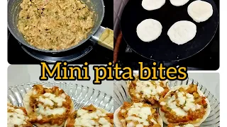 Mini pita bites without oven|| Ramadan recipe for iftar|| pita bites with chicken filling||