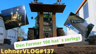 LohnerVLOG#137 Fendt Farmer 106 zerlegt I Neuson 6003 mit LED ausrüsten I Holz mit Wippsäge zerlegen