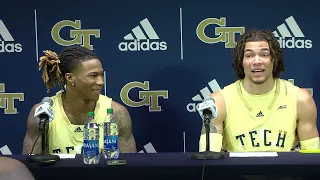 GT Basketball - Deivon Smith/Jordan Usher postgame press conference Clemson, February 5, 2022