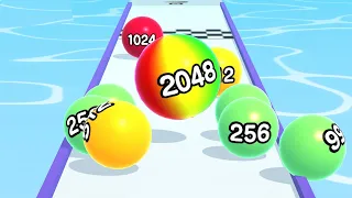 Ball Run 2048 - All Levels Gameplay Android, iOS ( Levels 3760 )