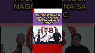 Eat Bulaga Hosts Tito Vic And Joey Nagpaalam na sa TAPE, INC #eatbulaga #titovicandjoey