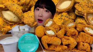 야식으로 뿌링클과 뿌링치즈볼 어떠세요?|뿌링클치킨먹방|치킨먹방Korean chicken bburinkle MUKBANG REAL SOUND EATING