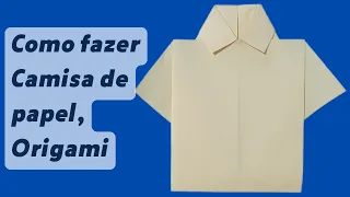Como fazer Camisa de papel ( Origami ) Fácil