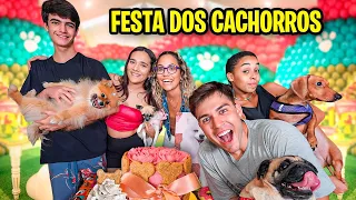 FIZ UMA FESTA DE ANIVERSÁRIO PARA OS MEUS CACHORROS