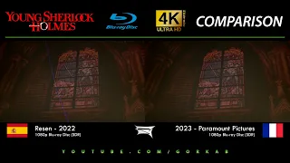 Blu-ray Versus - Young Sherlock Holmes (2022 vs 2023) Comparatif 4K ULTRA HD