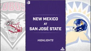 HIGHLIGHTS: New Mexico at San Jose State Football 10/31/20