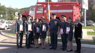 Всупление в должность выпускников Сибирской пожарно-спасательной академии ГПС МЧС России