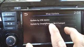 Map update on 2018 Nissan Rogue SL AWD via wifi