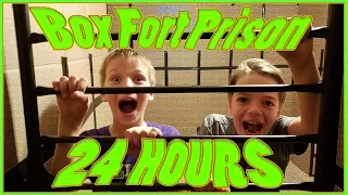 24 HOURS IN A BOX FORT PRISON! - Skit / Steel Kids