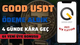 ARTIK ÖDEMİYOR !! 💥 GOOD USDT 🤑 YATIRIM YAPTIM 💣ÖDEME ALDIM💫 ONLINE MONEY EARNING SITE