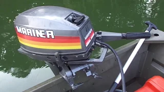 Yamaha made Mariner 15 HP on 1436 Jon boat