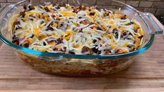 HOW TO MAKE THE BEST MEXICAN TORTILLA CASSEROLE EVER