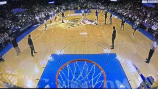 OKC FAN HITS HALF COURT SHOT IN OKLAHOMA CITY FOR 20,000 DOLLARS