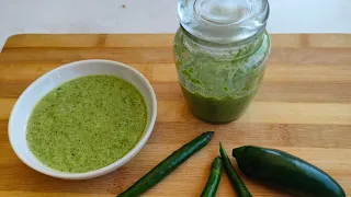 GREEN CHILLI SAUCE / PASTE | Homemade Chilli Sauce