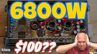 BEST $100 Subwoofer Amp?? WUDI 8808.1D 6800W Amp Dyno Test and Review [4K}