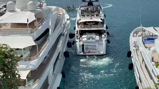 ENTERING AND DOCKING OF SEVEN SINS YACHT 52m from SANLORENZO interior by BALO @archiesvlogmc