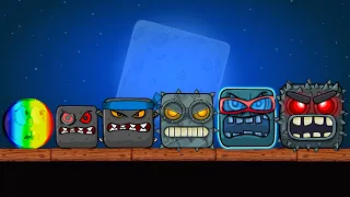 Red Ball 4 - Disco Rainbow Spongebob Ball vs All Bosses - Speed Run Gameplay Volume 1,2,3,4,5