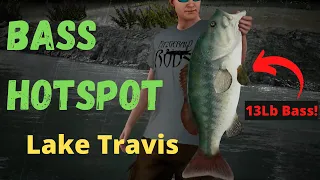 Lake Travis Bass Hotspot - Long Hollow - Fishing Sim World Pro Tour 2020