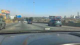 Driving at Johannesburg M1, Gauteng Province, South Africa