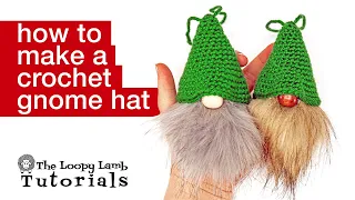 Crochet Gnome Ornament Hat Tutorial