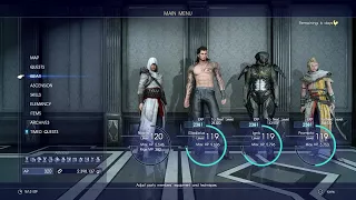 FINAL FANTASY XV - All Characters Outfits + DLC Costumes (Late 2017)