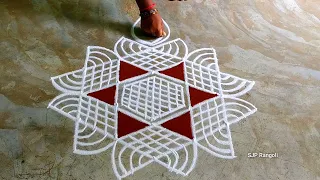 Deepavali special Rangoli 🌺 simple design kolam 🌺 easy muggulu