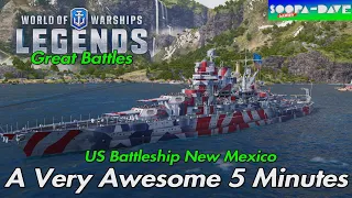World Of Warships Legends A Very Awesome 5 Minutes New Mexico Great Battle