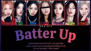 BABYMONSTER (베이비몬스터) "Batter Up" (Color Coded Lyrics Esp/Eng/Han/Rom/가사) (7 Members Ver.) 《방탄군 BTS》