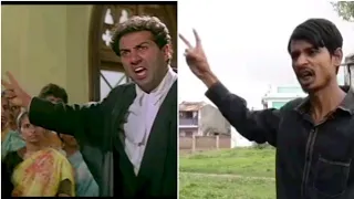 Tarikh Pe Tarikh - Sunny Deol Spoof | Bollywood Movie Scene - Damini