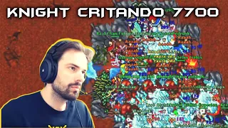 Tibia TOP SKILL SWORD CRITANDO 7700😲 WAR FUNERA RETRO HARDCORE PVP BUGADO MORRENDO#FinanceirandoPlay