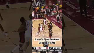 #4 Overall Pick Amen Thompson’s Left-Handed Finish for His 1st Summer League Points 🚀 | #Shorts