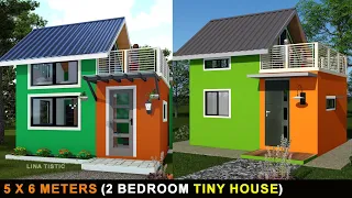 SMALL HOUSE DESIGN - 5x6 meters | 2 Bedroom Simple House Design