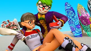 Story Funny NickJoker love Tani Harley Quinn  - Scary Teacher 3D Nick Tani Troll Zombo