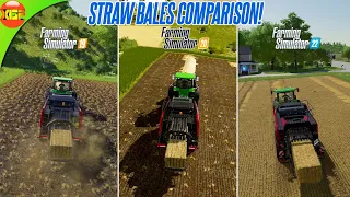 FS19 vs FS20 vs FS22 | Making Straw Bales Comparison!