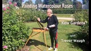 Painting Watercolour Roses at Kew Gardens