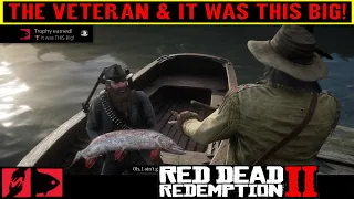 Red Dead Redemption 2 The Veteran Stranger Mission - It was THIS Big Trophy - Legendary Fish