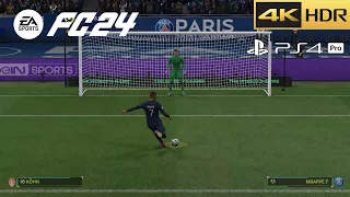 EA FC 24 Penalty Shootout Gameplay PS4 Pro Old Gen [4K HDR]