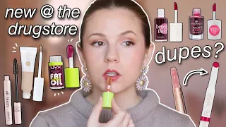 TESTING NEW VIRAL DRUGSTORE MAKEUP... are they dupes?!