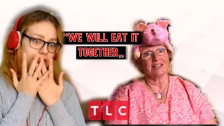 Pig Lady is making her 🐷 pig eat PIG!!!Obsessed with pigs| My Crazy Obsession TLC
