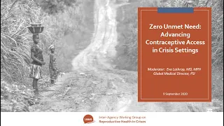 Zero Unmet Need: Advancing Contraceptive Access in Crisis Settings