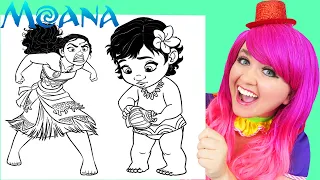 How To Color Moana | Pencils & Markers