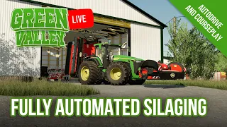 🔴 Green Valley LIVE - Courseplay and Autodrive Automated Silage  - Ep22