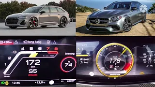 Audi RS6 C8 vs Mercedes AMG E63 S Wagon 0-250 kmh race